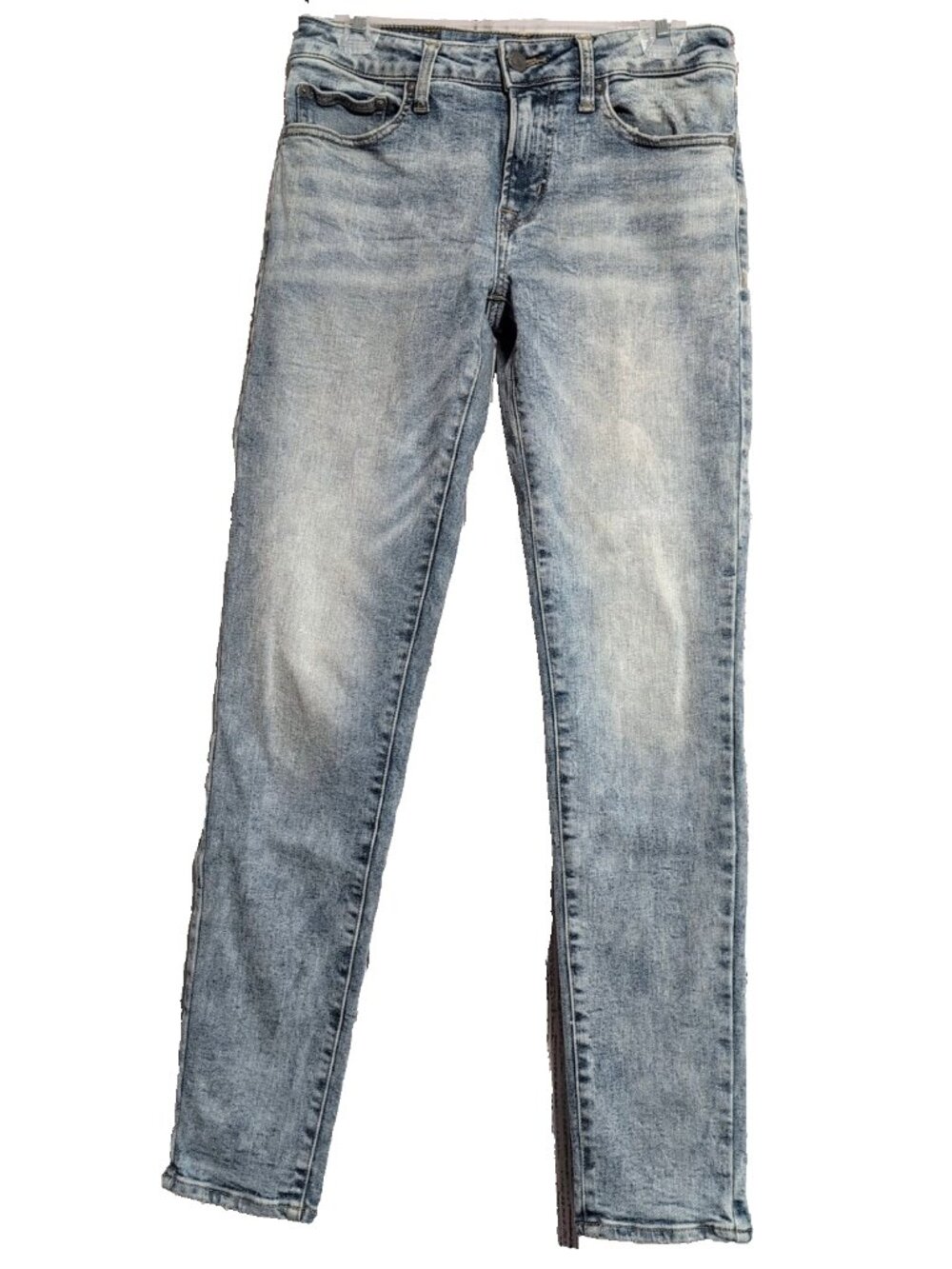 American Eagle Men's Flex Skinny Jeans 28x32 Blue Distressed Stretch Denim GUC